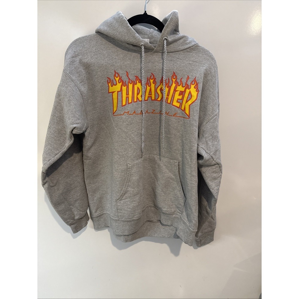 Thrasher Magazine Hoodie Men Size Small Gray Pullover Sweatshirt